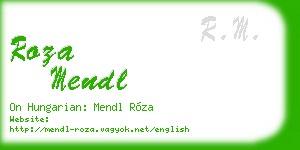 roza mendl business card