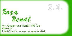 roza mendl business card
